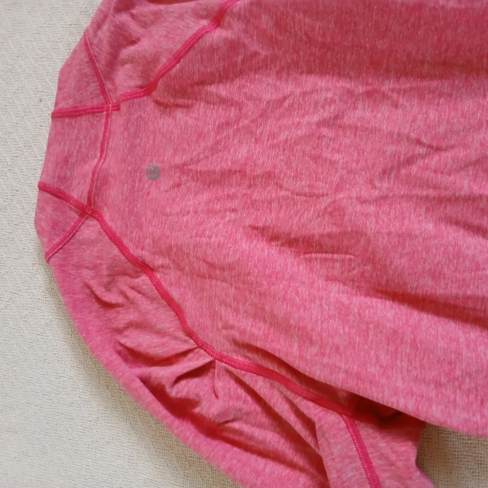 lululemon ♡ think fast long sleeve 12 pink gym athleisure barbie fitness neon